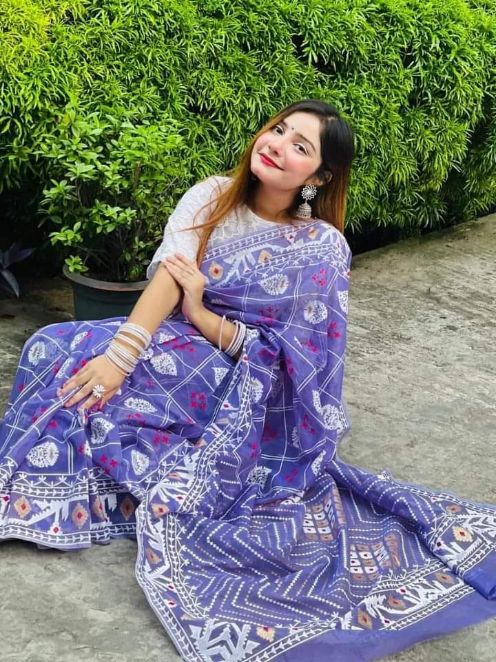 Half Silk Handprited Sarees